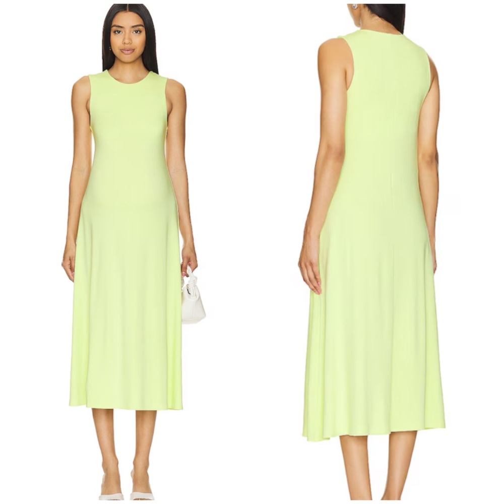 Hatch Butter Soft Jamie Maternity Midi Dress in Citron